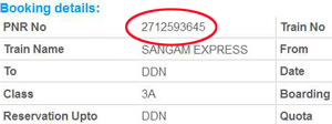 PNR status checking procedure explained