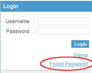 Forgot Password Link