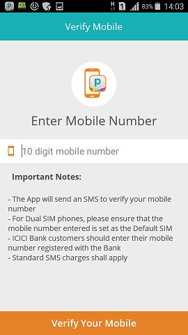 ICICI pocket app mobile registration